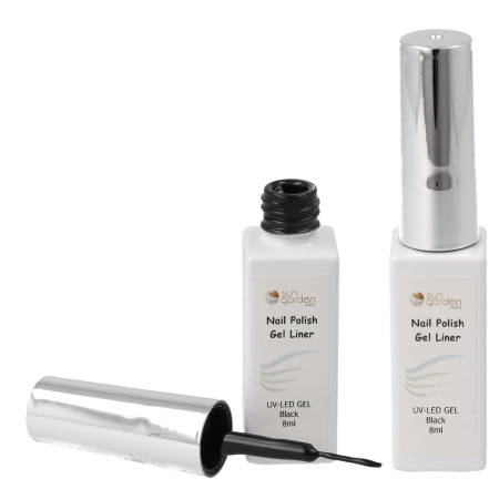 Nail Polish Nail Liner Black 8ml – Vernis UV précis pour nail art pour des motifs filigranes